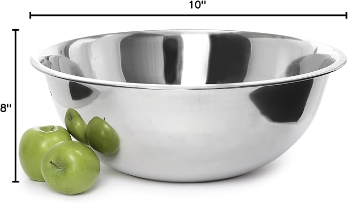 Ybmhome YBM HOME Stainless Steel Mixing Bowl - Premium Polished Mirror Nesting Metal Bowl for Cooking and Serving, Stackable for Convenient Storage-0.75 Quart, 2532, silver (2532vc)