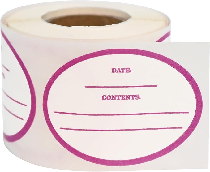 L LIKED 200 Stickers Dissolvable Food Labels for Containers 1 1/2" x 2"Canning Labels for Jars (Roll of 200) (1 Rolls)