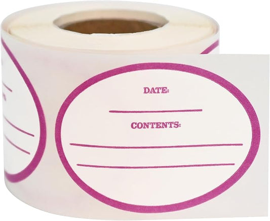 L LIKED 200 Stickers Dissolvable Food Labels for Containers 1 1/2" x 2"Canning Labels for Jars (Roll of 200) (1 Rolls)