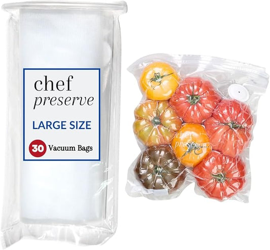 Chef Preserve Vacuum Sealer Bags Large Size 30 Bags