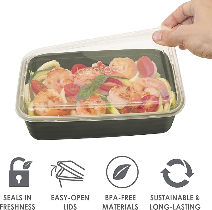 Bentgo Prep 60-Piece Meal Prep Kit - Reusable Food Containers 1-Compartment, 2-Compartment, & 3-Compartments for Healthy Eating - Microwave, Freezer, & Dishwasher Safe (Rich Shades)