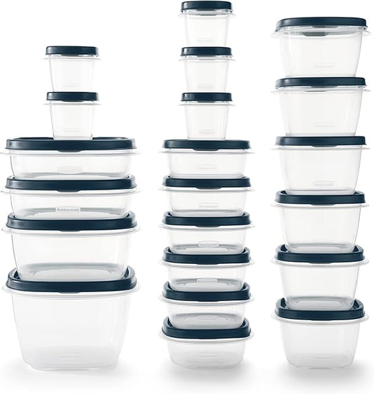 Rubbermaid EasyFindLids Food Storage Containers in Special-Edition Insignia Blue, 42 Piece