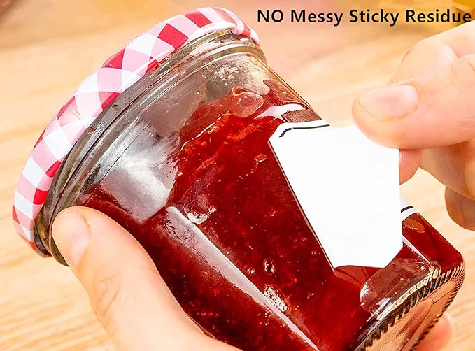 Hybsk Removable Freezer Food Labels for Jars Easy Peel Off - Frozen Food Storage Labels That Leave No Sticky Residue After Use (Type 2)