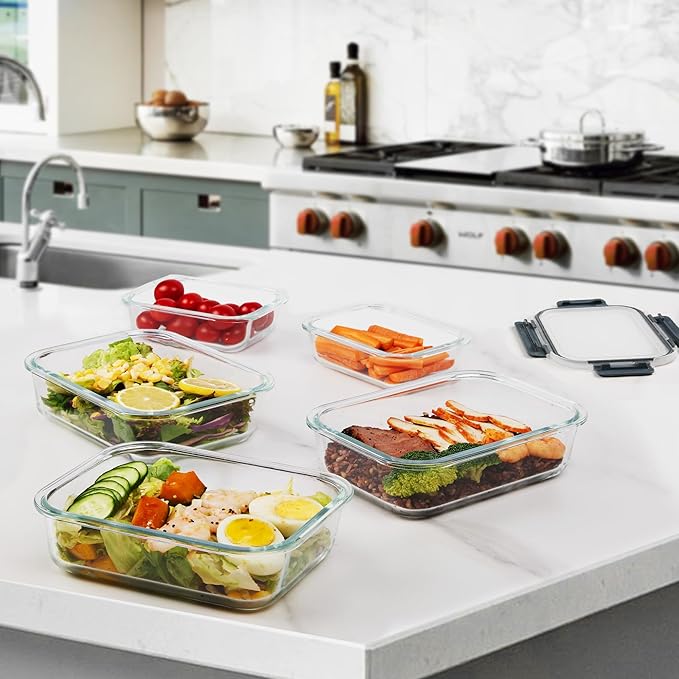 Vtopma Glass Food Containers (8pack 35oz+12.5oz)