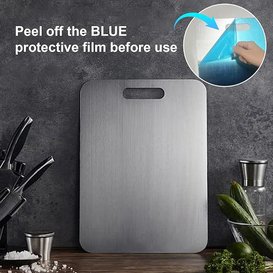 Katuchef Titanium Cutting Board,Katuchef Titanium Cutting Boards for Kitchen,Double-Sided Available Cutting Board for Vegetables and Meat, Easy to Clean and Store(M)