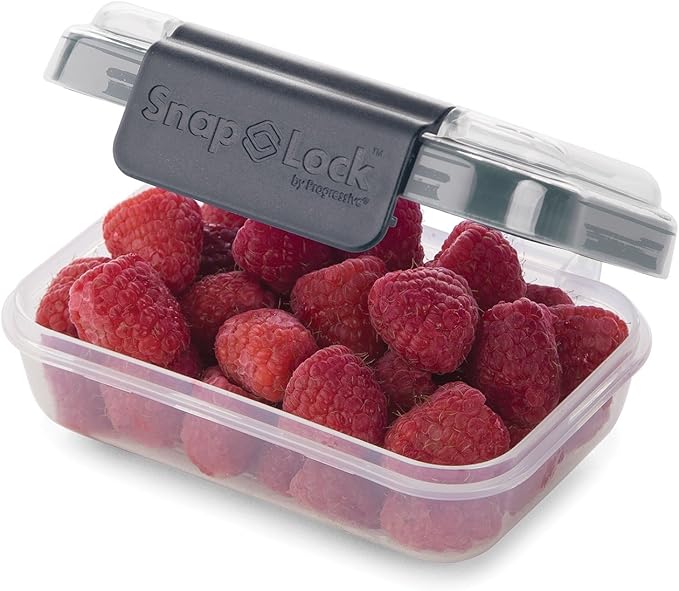 1-Cup Storage Container - Gray, SNL-1006GY Easy-To-Open, Leak-Proof Silicone Seal, Snap-Off Lid, Stackable, BPA FREE