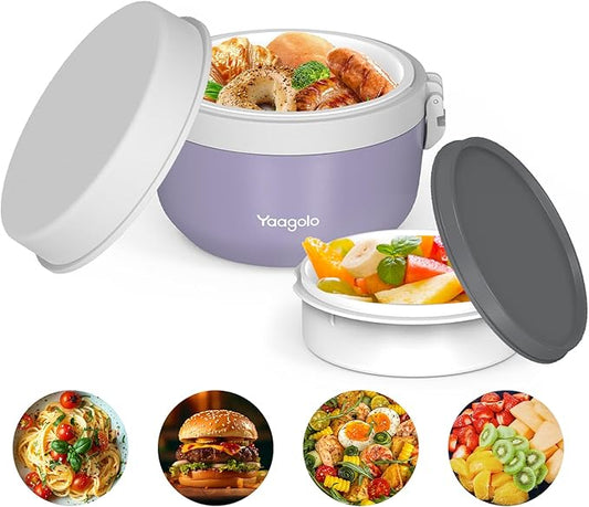 Thermo for Hot Food 28oz, Vacuum Insulated Food Container for Adults, Wide Mouth Leakproof Soup Thermo Stainless Steel Insulated Food Jar(Purple)