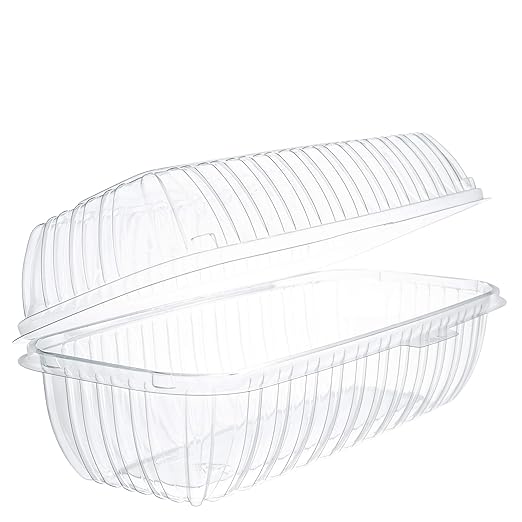 Dart C99HT1 OPS Hoagie Clear Hinged Container, 9.9 X 5.1 in (Case of 200)