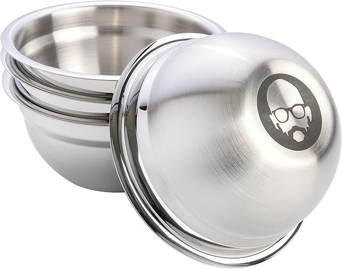 Babish Stainless Steel Mixing Bowl Set, 4-Piece Mini