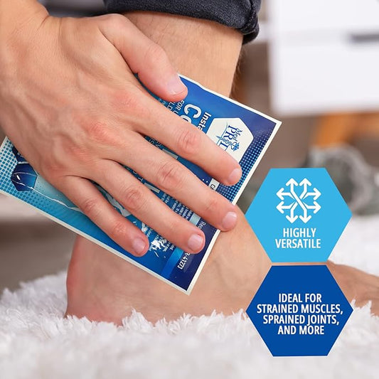 MED PRIDE Instant Ice Packs for Injuries, First Aid Disposable Cold Pack, No Freezing Needed, Pain Relief for Swelling, Sprains, 5''X6'', Pack of 24