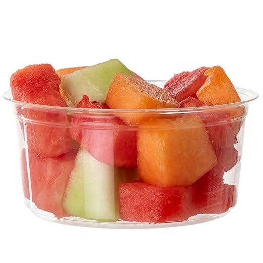 ECO PRODUCTS Compostable 12oz Clear Round Deli Containers, Case of 500, PLA Plastic Meal Prep, Lids Sold Separately, Made from PLA, A Renewable Material Made from Plants