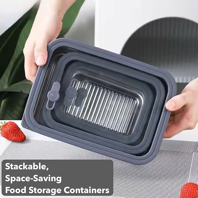 Stainless Steel Food Storage Containers-3Pcs Leakproof, Airtight Stainless-Steel Bowls with Lids, Freezer/Dishwasher/Microwave Safe Containers, Durable & Stackable Stainless Steel Containers with Lids