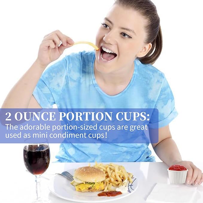 600 pcs Paper Cups Disposable Paper Souffle Cup for Ketchup, Sacrament, Condiments Or Medicine Cup