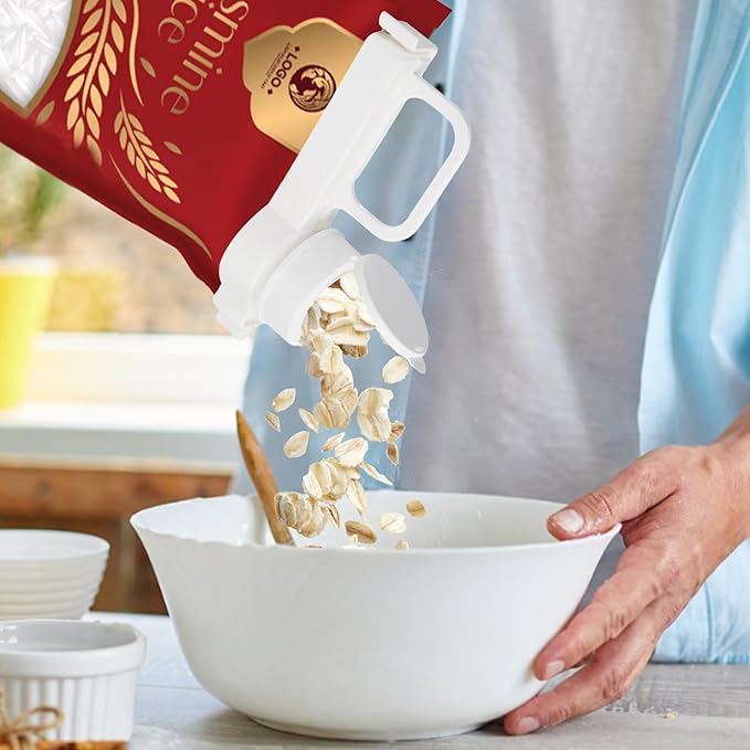 Pouring mouth food bag sealing clip, food storage clip, reusable handheld sealing clip, suitable for storage bags of particles, food, and liquids