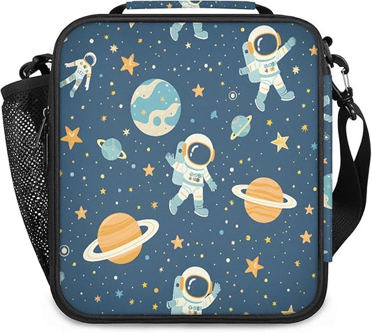 Lunch Bag Personalized Insulated Lunch Bag Reusable Lunch Box Picnic Travel Lunch Tote Bag Snack Bag Starry Sky - Rocket (37)