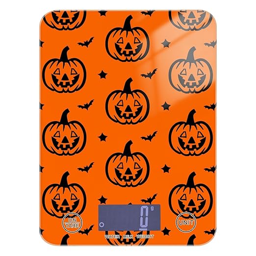 Food Scale Kitchen Scale Food Scales Digital Weight Grams and Ounces Small Electronic Food Scale for Baking Cooking Halloween Pumpkin