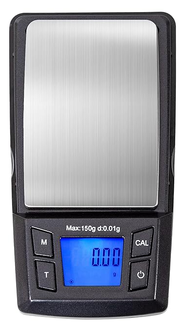 American Weigh Scales Aero Series(AERO 150) Modern Compact Digital Pocket ScaleBacklit LCD Display150 G x 0.01 G