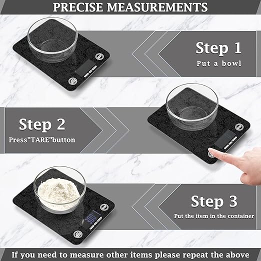 Food Scale Kitchen Scale Food Scales Digital Weight Grams and Ounces Small Electronic Food Scale for Baking Cooking Black
