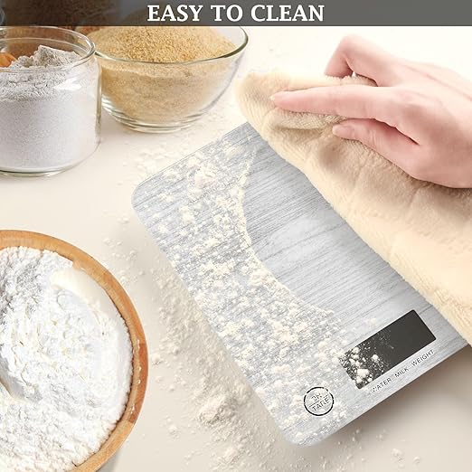 Food Scale Kitchen Scale for Baking Cooking Digital Food Weighing Measuring Scale Small Waterproof Electric Food Scale Gray Textured