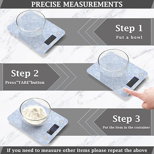 Food Scale Kitchen Scale Food Scales Digital Weight Grams and Ounces Small Electronic Food Scale for Baking Cooking Retro Light Blue