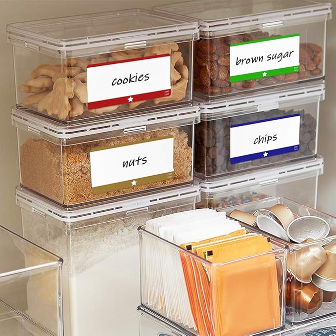 L LIKED 200 Stickers - 2" x 3.5" Removable Freezer Labels Food Storage Stickers Refrigerator Freezer Paper Labels