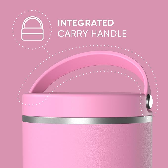 Hydrapeak 25oz Stainless Steel Vacuum Insulated Thermos Food Jar | Thermos for Hot Food and Cold Food, Wide Mouth Leak-Proof Soup Thermos for Adults, 10 Hours Hot and 16 Hours Cold (Bubblegum)
