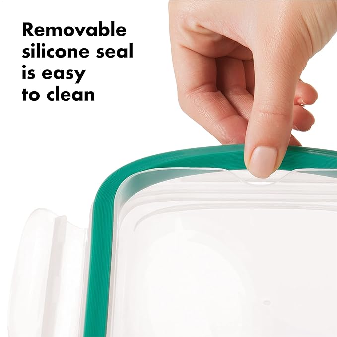 OXO Good Grips 3.5 Cup Smart Seal Glass Rectangle Food Storage Container, Clear
