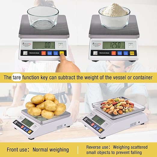 SurmountWay Food Scale 10kg x 0.1g - Portable High Precision Digital Kitchen Scale Grams and Ounces, Weight Counting Scale for Home Kitchen Baking Cooking Coffee