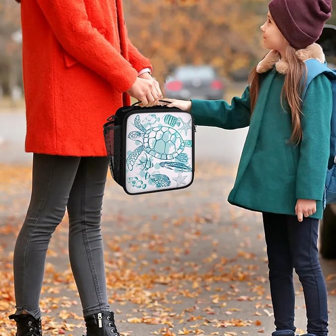 Lunch Bag Personalized Sea Turtle Ocean Lunch Bag Gifts Insulated Lunch Bag Reusable Lunch Box Picnic Travel Lunch Tote Bag Snack Bag