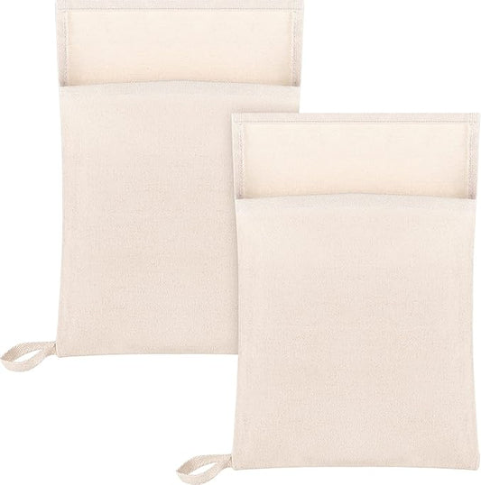 Boao 2 Pcs Canvas Lewis Ice Crusher Bag Reusable Crushed Ice Packs 13.5 x 8.5 inches Professional Bartender Kit for Home Party Bar Kitchen