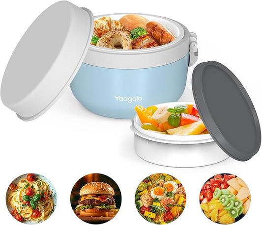 Thermo for Hot Food 28oz, Vacuum Insulated Food Container for Adults, Wide Mouth Leakproof Soup Thermo Stainless Steel Insulated Food Jar(Blue)