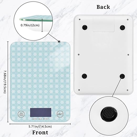 Food Scale Kitchen Scale Food Scales Digital Weight Grams and Ounces Small Electronic Food Scale for Baking Cooking Winter Snowflake