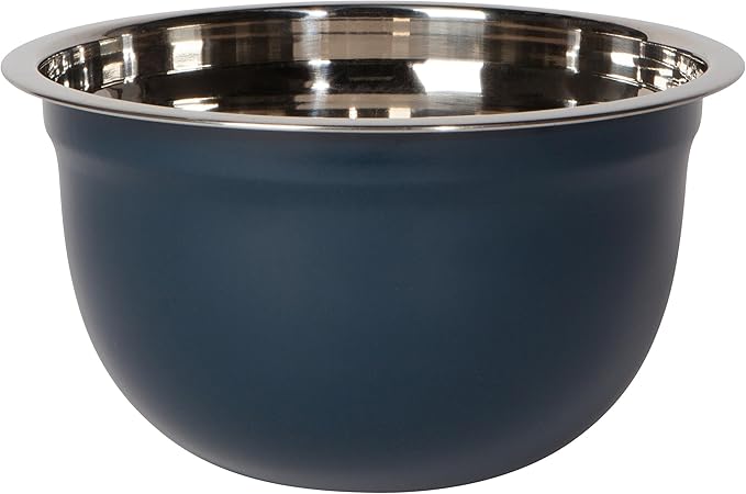 Now Designs Matte Coated Steel Mixing Bowls, Ink, 5 qt, 3 qt, 1.5qt, Set of 3