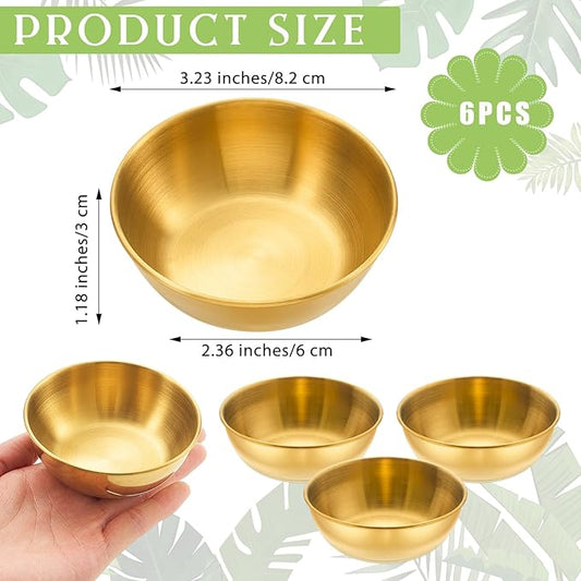 12 Pcs 3. 23 In DIY Face Mask Mixing Bowl Stainless Steel Esthetician Facial Mask Bowl Facial Small Mixing Esthetician Supplies for Lady Women Skincare Home Salon Cosmetic Beauty (Gold)