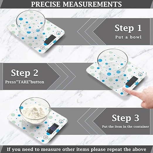 Food Scale Kitchen Scale Food Scales Digital Weight Grams and Ounces Small Electronic Food Scale for Baking Cooking Polka Dots