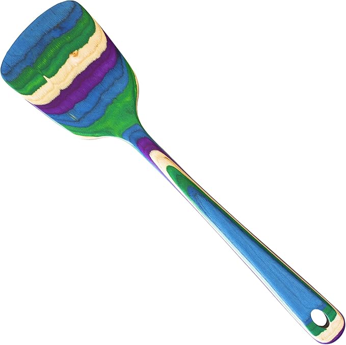 Totally Bamboo Baltique Mumbai Collection 12-1/2" Wooden Spatula, Safe for Nonstick