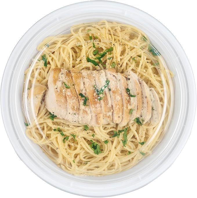 Restaurantware Asporto 48 Ounce To Go Boxes 100 Microwavable Take Out Food Containers - Clear Plastic Lids Included Do Not Contain BPA White Plastic Catering Food Containers Disposable Round