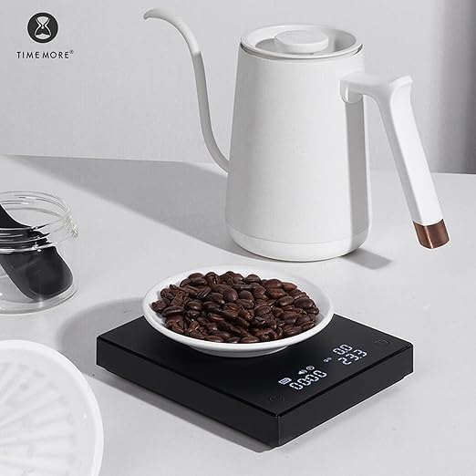 TIMEMORE Coffee Scale with Timer Basic 2.0, 2kg/0.1g High Precise Pour Over Drip Espresso Scale, Digital Coffee Scale 2 Weight Units, Rechargeable, Black