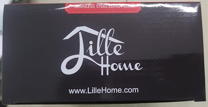 Lille Home 28oz Stainless Steel Leakproof 2-Compartment Bento Lunch Box/Portion Control Food Container with Lunch Bag and Cutlery Set, BPA Free (Blue)