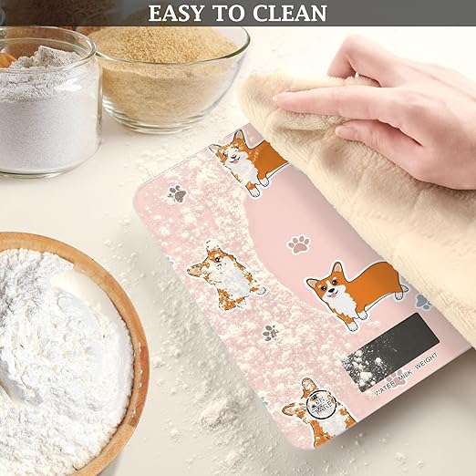 Food Scale Kitchen Scale Food Scales Digital Weight Grams and Ounces Small Electronic Food Scale for Baking Cooking Corgi