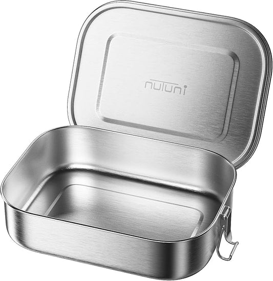 Large Lunch Box for Adults and Kids, 47oz Stainless Steel Food container, 1400ML Leak-Proof Metal Bento Box, Food Storage Contaniers For School, Travel, Work