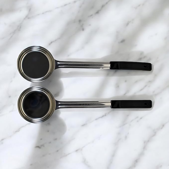 6 Ounce Solid Stainless Steel Portion Control Ladle Spoon for Measuring and Serving; Commercial Grade Serving Scoops [Pack of 12]