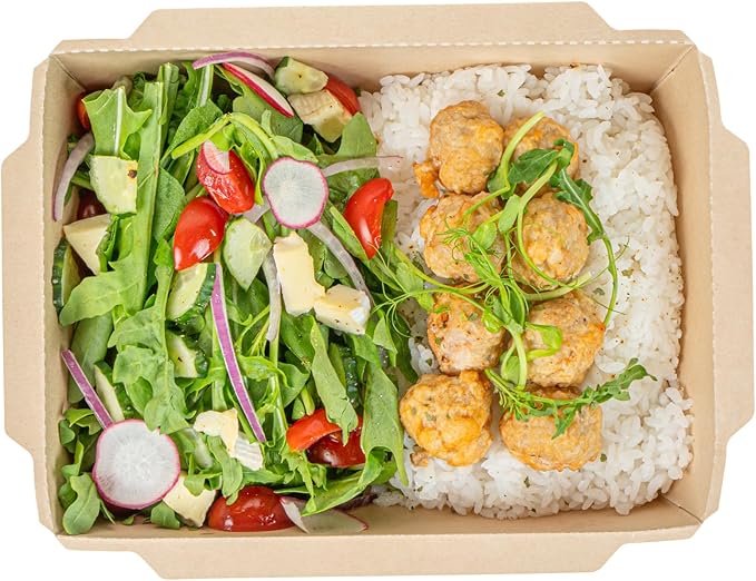 Restaurantware-Sustain 34 Ounce Sturdy Paper Take Out Boxes, 200 Disposable Take Out Food Containers - With PLA lining, Lids Sold Separately, Bamboo Paper Containers, Compostable, Click-Lock Design