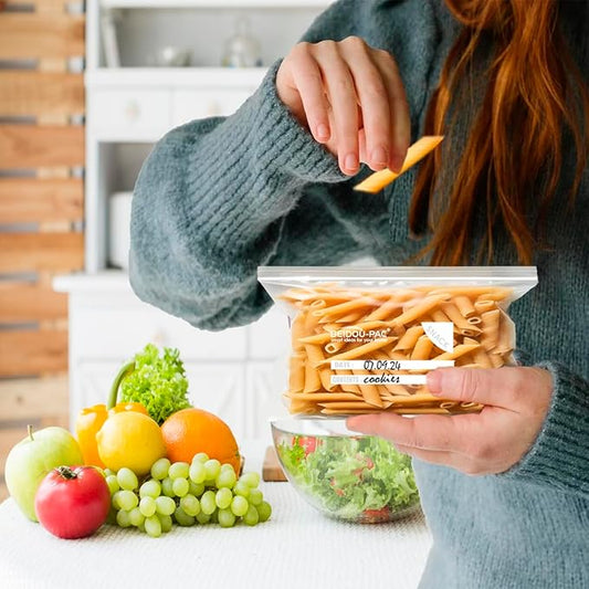 Snack Storage Zip Bags for Food On the Go, 1000 Count, Freshness Easy Open Reclosable Clear Plastic Bags
