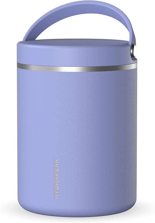 Hydrapeak 32oz Stainless Steel Vacuum Insulated Thermos Food Jar | Thermos for Hot Food and Cold Food, Wide Mouth Leak-Proof Soup Thermos for Adults, 10 Hours Hot and 16 Hours Cold (Periwinkle)