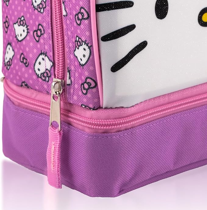 Fast Forward Sanrio Hello Kitty Lunch Box for Kids | Insulated Lunch Bag Lunch Box for Girls, Boys, Unisex | Hello Kitty and Friends Pink Reusable Lunchbox