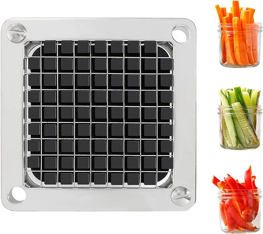 WICHEMI Replacement Chopper Blade 3/8" Blade Commercial Vegetable Chopper Stainless Steel Onion Chopper Dicer Blades and Pusher Block for Tomato Dicer French Fry Cutter