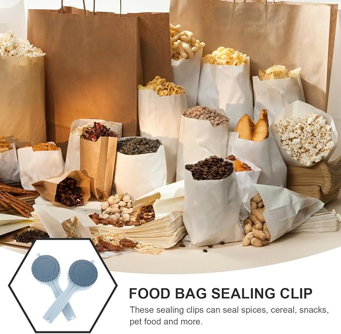 6pcs Bag Clip with Pour Spout Food Bag Sealing Clips for Kitchen Storage Clamp for Snacks Pet Food and More