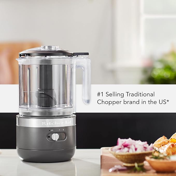 KitchenAid Cordless 5 Cup Food Chopper, KFCB529QDG Charcoal Grey