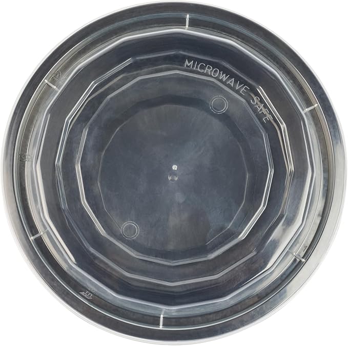 Restaurantware Asporto 16 Ounce To Go Boxes 100 Microwavable Take Out Food Containers - Clear Plastic Lids Included Do Not Contain BPA Black Plastic Catering Food Containers Disposable Round